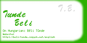 tunde beli business card